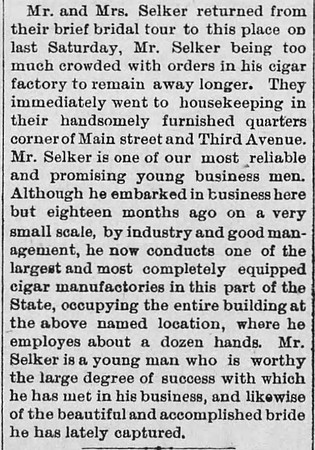 The_Clarion_Democrat_Thu__Nov_13__1890_Selker-Guth Bridal Tour
