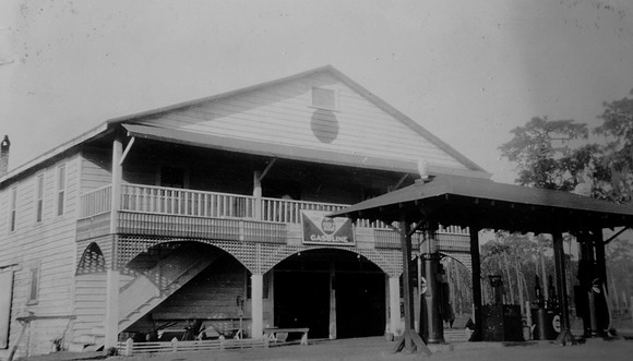 Label on Back: Clara's store & Filling Station